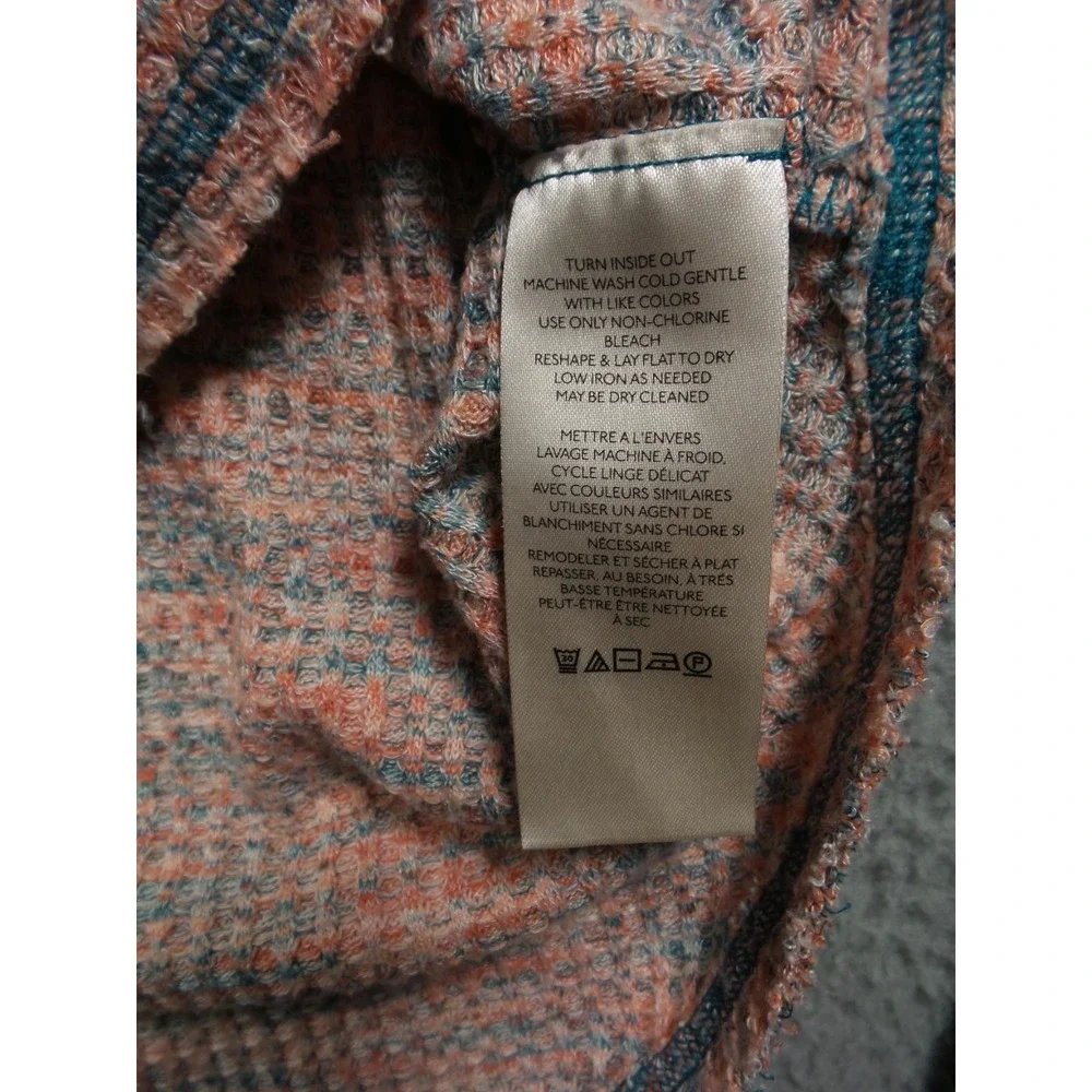 Free People Top Womens Small Multicolor Misty Long Sleeve On‎ or Off Shoulder